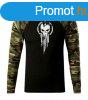 DRAGOWA Fit-T hossz ujj pl skull, woodland 160g/m2