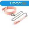  Pink Organosilicon Collar with Leash 