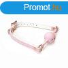  White & Pink Fairy Goat Leather Ball Gag 