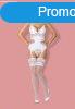  810-COR-2 corset & thong white  S/M 