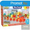 Fire Truck-tzolts ptkocka szett-22 db os