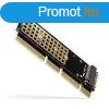 AXAGON PCEM2-1U PCIE NVME M.2 x16/x8/x4 M-Key slot adapter