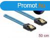 DeLock SATA 6 Gb/s Cable UV glow effect 0,5m Blue