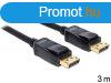 DeLock Displayport 1.2 male/male sszekt kbel 4K 3m