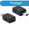 DeLock Adapter USB mini male > USB micro-A+B female Black