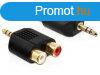 DeLock Adapter Audio Stereo plug 3.5 mm 3 pin > 2 x RCA j