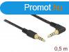 DeLock Stereo Jack Cable 3.5 mm 4 pin male > male angled 