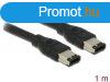 DeLock FireWire cable 6 pin male > 6 pin male 1m Black