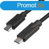 Akyga AK-USB-16 microUSB / USB Type-C cable 1m Black