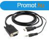 HDMI?VGA Audio Adapter GEMBIRD A-HDMI-VGA-03-6 Fekete 1,8 m 