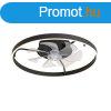 Fekete mennyezeti ventiltor 70 cm LED-vel s tvirnytval