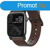 Nomad Leather Strap Brown, black - Apple Watch Ultra (49mm) 