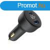 Gembird 2-Port USB Car Fast Charger Type-C PD LCD 65W Black