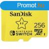 SanDisk microSDXC krtya NINTENDO SWITCH 256GB, 100MB/s, U3,