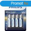 Philips LR6E4B/10 elem ultra alkali aa 4-bliszter