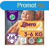 Libero Newborn 2 pelenka 3-6kg Jumbo Pack 68db