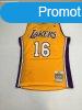 Mitchell & Ness Los Angeles Lakers #16 Pau Gasol Gold Je