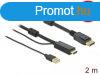 DeLock HDMI to DisplayPort 4K 30Hz 2m cable Black