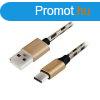 Logilink USB 2.0 Type-C cable C/M to USB-A/M nylon 2m Black/