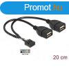 DELOCK kbel USB pin header female > 2x USB 2.0 Type-A fe