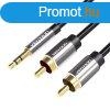 2xRCA (Cinch) jack 3,5 mm-es Vention BCFBD kbelhez 0,5 m (f