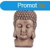 Dekoratv kerti figura Buddha fej Szrke Polyresin (35 x 65,