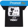 Unisex rvid ujj pl Mickey Mouse Poster Style Fekete MOST