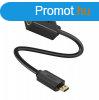 UGREEN 20134 Micro HDMI-HDMI adapter, 20 cm (fekete)