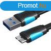 Flat USB 3.0 A to Micro-B cable Vention VAS-A12-B025 0.25m B