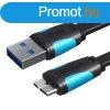 Flat USB 3.0 A to Micro-B cable Vention VAS-A12-B050 0.5m Bl