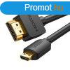 UGREEN HD127 micro HDMI - HDMI 4K 3D kbel, 3m (fekete)