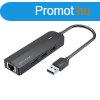 Hub USB 2.0 3-Port with Ethernet Adapter 100Mbps Vention CHP