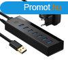 UGREEN US219 7 az 1-ben USB hub, 7x USB 3.0 (fekete)