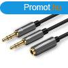 UGREEN AUX audio splitter flhallgat mikrofon 3,5 mm-es min