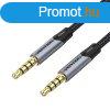 Kbel Audio TRRS 3.5mm mini jakc Vention BAQHF 1m Szrke