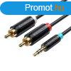 Audio kbel 3.5mm 2x RCA Vention BCLBG 1.5m fekete