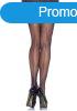  721101 SHEER STOCKING W/BACK SEAM LACE TOP O/S BLK 