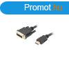 HDMI?DVI Kbel Lanberg CA-HDDV-10CC-0018-BK Fekete 1,8 m MOS