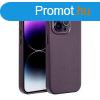 LEATHER MAG COVER case for IPHONE 16 Plus dark violet