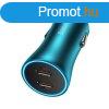 Baseus Golden Contactor Pro car charger 2x USB-C 40W blue (C