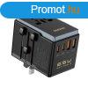 Dudao A65Pro 65W EU / US / JP / AUS / UK travel adapter 2x U