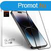 Black frame tempered glass for iPhone 14 Pro Spigen Glass FC