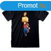 Rvid ujj pl Super Mario Mario Coin Fekete Unisex MOST 16