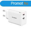 Choetech PD6013 2x USB-C PD 65W GaN wall charger - white