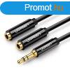 Ugreen cable 3.5 mm headphone splitter mini jack AUX 25cm bl