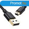 Ugreen cable USB - mini USB 480 Mbps cable 1.5 m black (US13