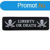 WARAGOD Liberty or Death PVC rtt, fekete-fehr