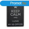 WARAGOD Keep Calm and I love my K9 PVC rtt, fekete-szrke