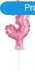 Rzsaszn 3-as Pink szm flia lufi tortra 13 cm