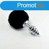  Spiral Pompon Metal Plug Black 